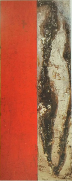 José María Sicilia - "Red Flower VI", 300 x 120 cm. (1986).